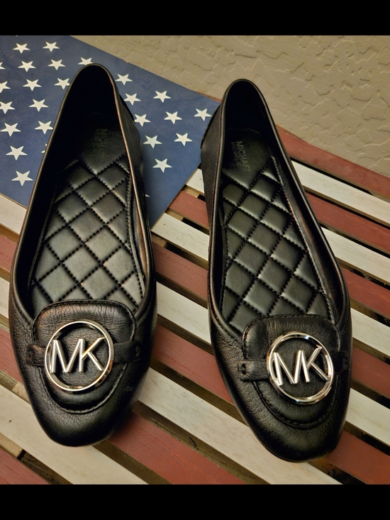 Michael Kors Shoes - Michael Kors Black MK Logo Quilted Flats